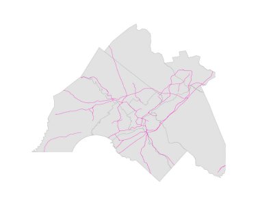 ABD Northeasst DVRPC Bölgesi Haritası 
