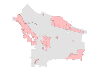 ABD Oregon Portland Şehri harita vektör çizimi tasarımı