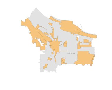 ABD Oregon Portland Şehri harita vektör çizimi tasarımı