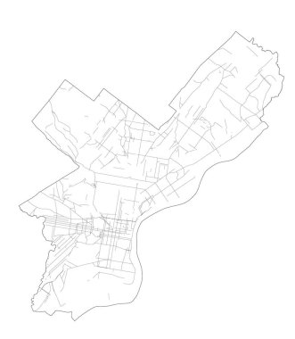 ABD Pennsylvania Eyaleti Philadelphia vektör çizimi tasarımı