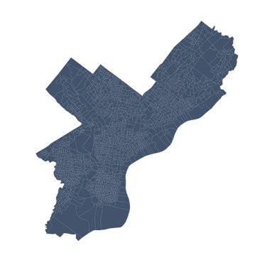ABD Pennsylvania Eyaleti Philadelphia vektör çizimi tasarımı