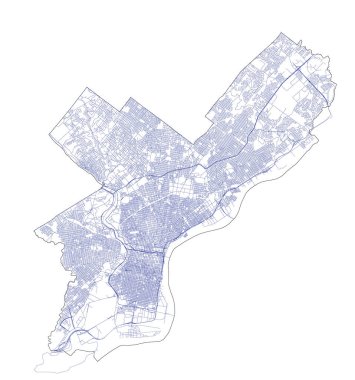 ABD Pennsylvania Eyaleti Philadelphia vektör çizimi tasarımı