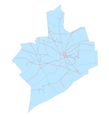 ABD Teksas Eyaleti Houston vektör illüstrasyon tasarımı