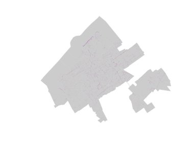 Avrupa, Hollanda ve Lahey 'in haritası, kamu aydınlatma ağındaki Kanallarla Haritalar