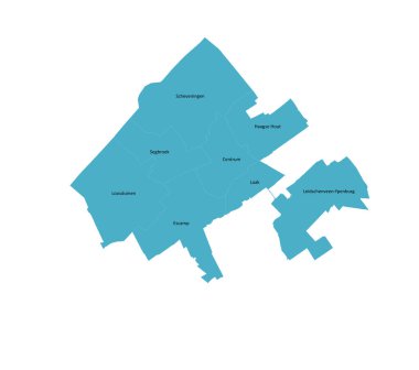 Avrupa haritası, Hollanda, Lahey Bölgeler haritası