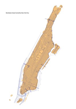 Manhattan Caddesi Haritası, New York