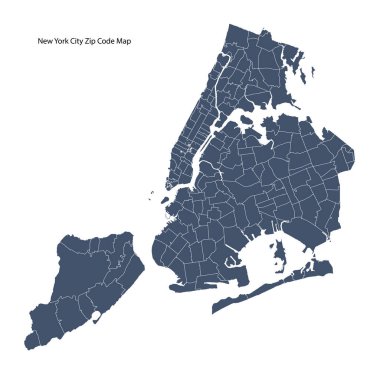 New York Şehri Posta Kodu Haritası, Web Basit illüstrasyon