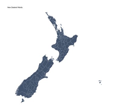 Yeni Zelanda Koğuşları haritası, web illüstrasyonu