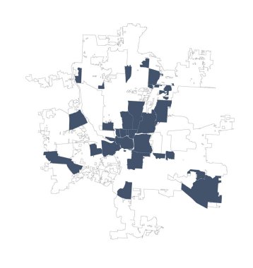 ABD haritası, Ohio, Columbus Şehir Haritası Toplum Yatırım Alanlarıyla Yeniden Yatırım