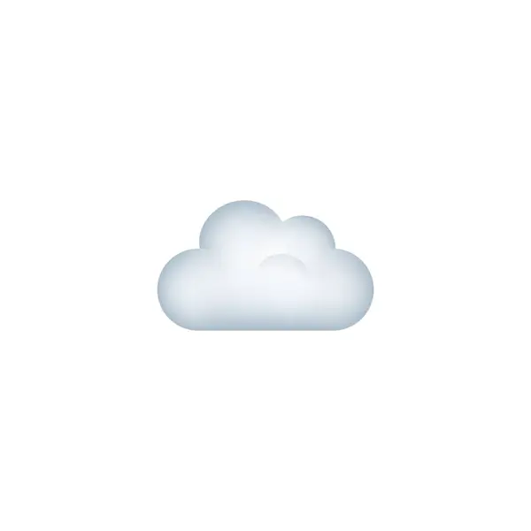 Wolke Minimalistisches Weißes Symbol Wettergraue Wolkensymbol Vektor Stockillustration