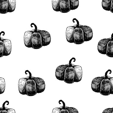 Cadılar Bayramı el çizimi kusursuz desenli karalama dövme stili