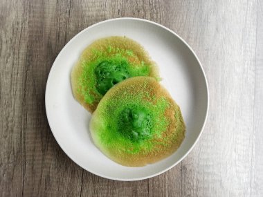 Maymun keki ya da Serabi, Endonezya 'dan geleneksel bir pasta, tipik Betawi..