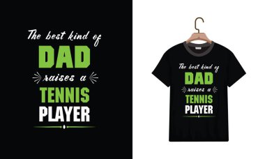 En İyi Tür Baba Bir Tenis Oyuncusuna Havalı Hediye, Moda Grafikleri için Vektör İllüstrasyon Tasarımı, Tişört İzleri, Telar, Posterler, Etiketler