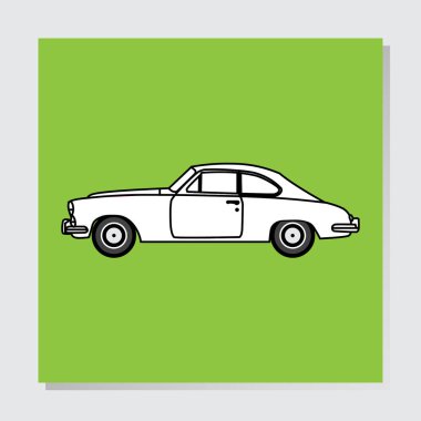 Klasik Bir Aracın Basit Vektör Çizimi