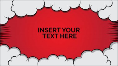 Özelleştirilebilir Çizgi Roman Biçimi Metin Arkaplanı