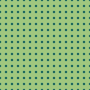 Açık Yeşil Üzerindeki Teal Noktaları, Kusursuz Desen Tasarımından İlham Almış Bir Retro