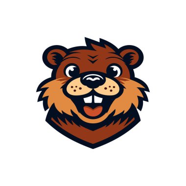 vahşi ayı logosu vektör tasarımı çizimi.