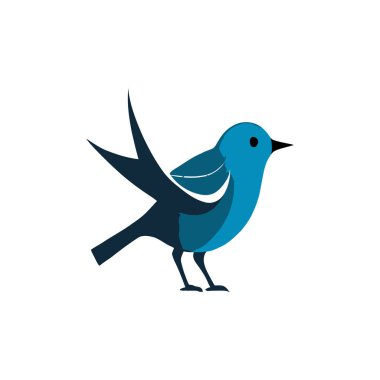 Kuş simgesinin vektör illüstrasyonu