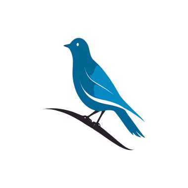 mavi renkli bir kuş silueti