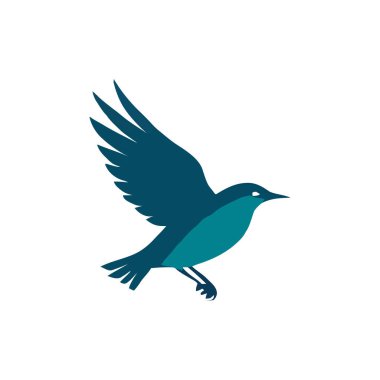 kuş vektör illüstrasyon logo tasarım şablonu