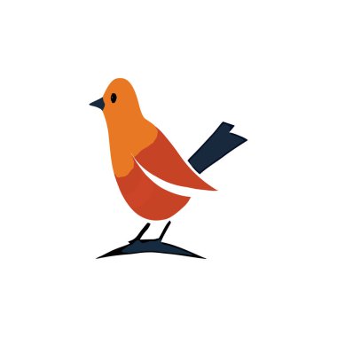 kuş düz biçim ikon vektör tasarımı