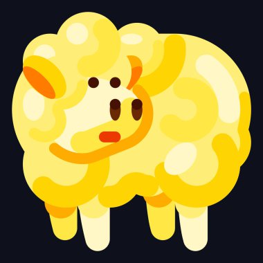 Kuzu Canlı Rengi Düz Simgesi