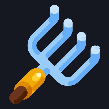 Tırmık Aracı Vibrant Renk Düz Simgesi