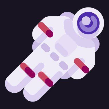 Yaratıcılık Astronotları Canlı Renkli Düz Simge 