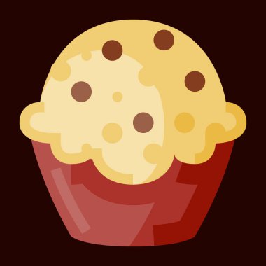 Canlı Renkli Kek Gıda ve İçecek Düz Simgesi