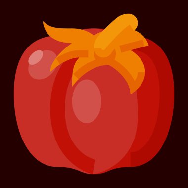 Canlı Renkli Domates Gıda ve İçecek Düz Simgesi