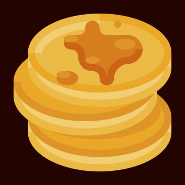 Canlı Renkli Krep Gıda ve İçecek Düz Simgesi