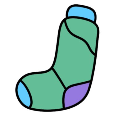 Çorap ikonu. Web için çorap vektör simgelerinin özet çizimi