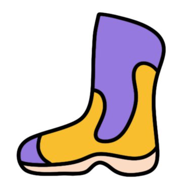 Çizmeler simgesi, anahat stili