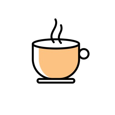 kahve vektörü ince çizgi simgesi