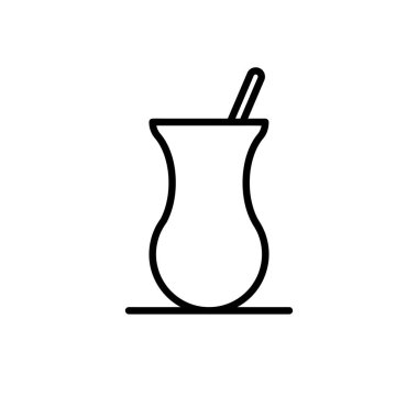 kahve fincanı simgesi, vektör illüstrasyonu