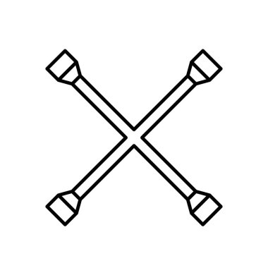 Çapraz Orta Çağ kılıç ikonu. Web izole edilmiş simgesi için ortaçağ kılıç vektör simgesinin özet çizimi