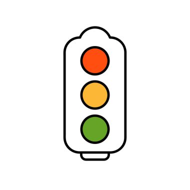 Trafik ışığı renk vektörü simgesi kolayca düzenleyebilir ya da değiştirebilir