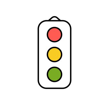 Trafik ışığı simgesi, vektör illüstrasyonu