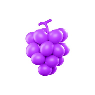 vektör gerçekçi üzümler. beyaz arkaplanda izole