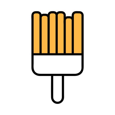 boya fırçası ikonu. Web için fırça vektör simgelerinin özet çizimi