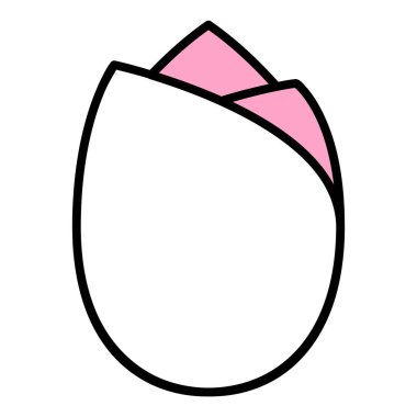 Paskalya yumurtası ikonu vektör çizimi tasarımı