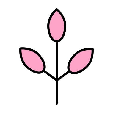 Çiçek. Web simgesi basit illüstrasyon