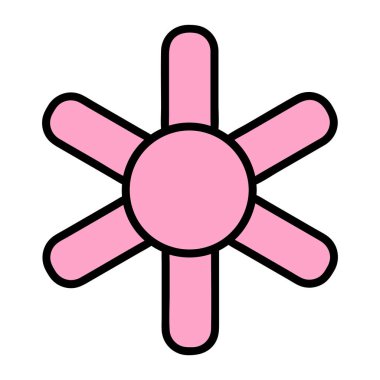 çiçek simgesi vektör illüstrasyonu