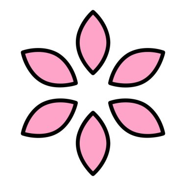 çiçek vektör simgesi. logo tasarımı için özet vektör çizimi