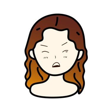 Baş avatar karakterli hoş bir kadın.