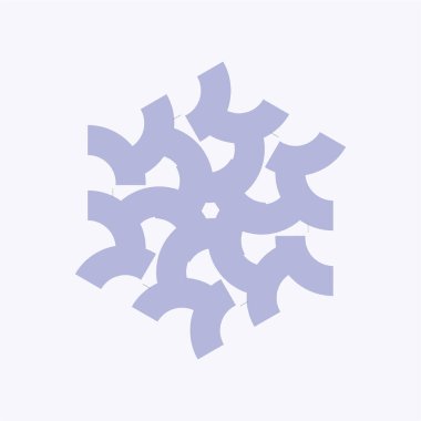 Kar tanesi beyaz arka plan üzerinde vektör çizim