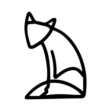 Çizgi sanatı konsepti olan çeşitli hayvanların çizimi