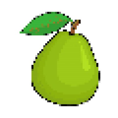 vektör piksel sanat meyvesi izole çizgi filmi