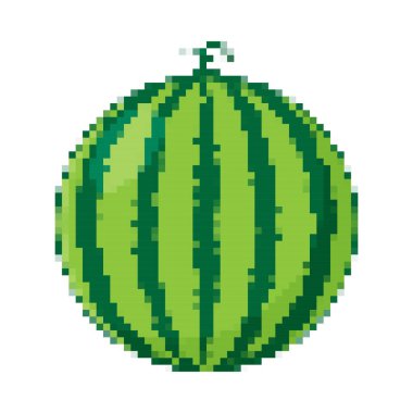 Karpuz pikseli biçim vektör illüstrasyon tasarımı