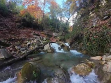 Fpv İHA Sonbaharda Dağ Nehri